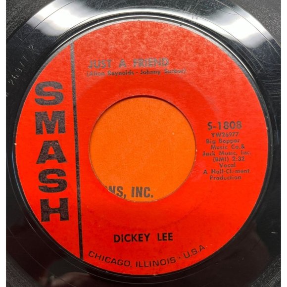 Dickey Lee Dont Wanna Think About Paula / Just a Friend 45 Teen Record Smash VG+ - Picture 3 of 4